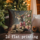 Axyaa Christmas Digital Printed Cushions for Sofa, Bedroom, Car - Rectangular Pillow Cover