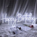 Axyaa Extra Large Happy Birthday LED Neon Sign - Dimmable Party Background Decoration