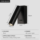 Axyaa LED Wall Lamp Rotating Reading Light for Bedroom Hotel Living Room