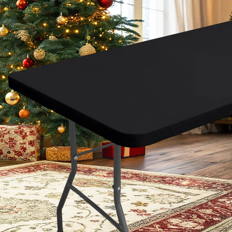 Axyaa Waterproof Elastic Fitted Tablecloth for Camping and Parties