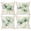 Axyaa Green Floral Print Pillowcase for Home Decor