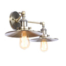 Axyaa Vintage 2-Head LED Wall Lamp with Pull Chain Switch