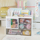 Axyaa Desktop Organizer Pen Holder Stationery Drawer Storage Student Box