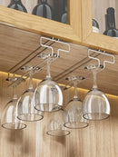 Axyaa Stainless Steel Wine Glass Holder for Upside Down Hanging Storage