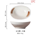 Axyaa Japanese Style Ceramic Snack Plates with Dipping Bowls