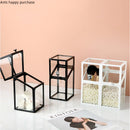 Axya Glass Makeup Brush Holder & Jewelry Box Organizer