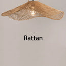 Axyaa Rattan Straw Hat Chandeliers for Restaurant Dinning Room Hotel Loft
