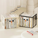 Axyaa Foldable Book Storage Bag: Large Capacity, Transparent, Waterproof Organizer