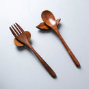 Axyaa Wooden Cutlery Set 4pcs with Pouch, Ideal for Home, Travel, Camping