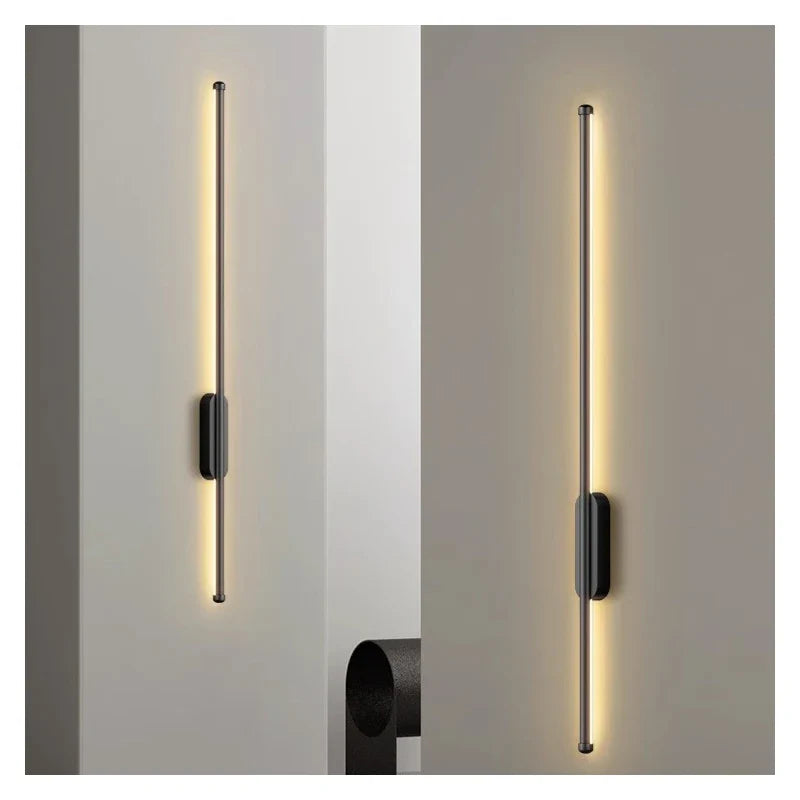 Axyaa Black Gold LED Wall Lamp Modern Strip Ceiling Light for Home Lighting