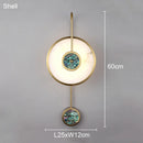 Axyaa Marble Shell Wall Lamp: Retro Minimalist LED Indoor Lighting for Living Room, Bedroom