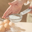 Axyaa Stainless Steel Flour Sieve Flat Handle Filter Screen Juice Scoop