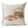 Axyaa Pumpkin Plant Linen Throw Pillowcases for Home Decor