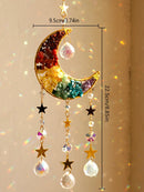 Axyaa Crystal Prism Wind Chimes Rainbow Maker Wall Hanging Room Decor Moon Catchers