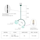 Axyaa Modern Glass Ball Pendant Light for Dining Room Bedroom Study Bar Coffee Decor