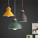 Axyaa Modern Wood Chandelier with LEDs Home Decor Pendant Light