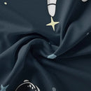 Axyaa Kids Space Astronaut Duvet Cover Set with Rocket Ship & Planets - Boys' Comforter Cover