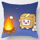 Axyaa Cartoon Print Designer Pillow Cases: Lankybox Series Home Decor Cushion Cover