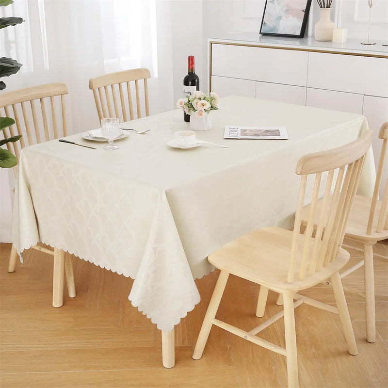 Axyaa Waterproof Vinyl Tablecloth for Kitchen Dinner Party décor
