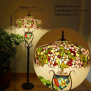 Axyaa Retro Stained Glass Tiffany Floor Lamp for Living Room and Bedroom