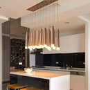Axyaa Modern Wood Chandelier Pendant for Dining and Living Room
