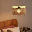 Axyaa Bamboo Woven Rattan Chandelier: Modern, Minimalist, Eastern Style Lighting