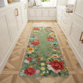 Axyaa Fashion Flower Rug: Washable Soft Bedroom Mat for Luxury Home Decoration