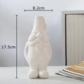 Axyaa Dwarf Shape Ceramic Vase for Flowers - Room Aesthetic Decor and Artificial Flower Arrangement