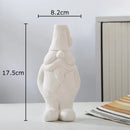 Axyaa Dwarf Shape Ceramic Vase for Flowers - Room Aesthetic Decor and Artificial Flower Arrangement