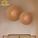 Axyaa Rattan Weaving Wall Lamps: Japanese E27 LED Indoor Lighting for Home, Hotel, and Tea House