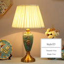 Axyaa Ceramic LED Floor Lamp with Flower Bird Design - American Style Living Room Decoration