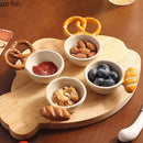 Axyaa Ceramic Seasoning Dish Set - Elegant Tableware for Dipping Sauce and Snacks