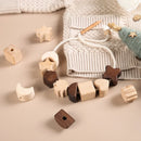 Axya Star Moon Wooden String Toy Montessori Learning Blocks Game Kit