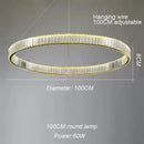 Axyaa Modern LED Crystal Round Chandelier for Dinning Living Room