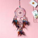 Colorful Feather Dream Catcher Tree of Life Pendant by Axyaa