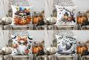 Axyaa Halloween Skull & Pumpkin Pillow Cover for Sofa, Bedroom, Car