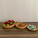 Axyaa Rattan Woven Basket: Kitchen & Home Decor Organizer, Fruit Bread Food Storage