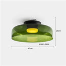 Axyaa Amber Glass LED Pendant Lights: Modern Nordic Hanging Lamp for Home Decor