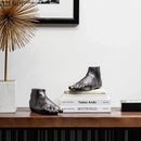 Axyaa Metal Biped Vase Set - Two Feet Shape Desk Decoration & Flower Arrangement