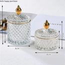 Axya Glass Jar with Cover: Jewelry, Candy, Cotton Swab Organizer