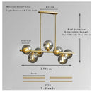 Axyaa Mid Century Linear Chandelier for Dining, Kitchen, Living Room