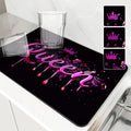 Axyaa Queen's Crown Kitchen Absorbent Mat - Antiskid & Quick Draining Dish Drying Mat