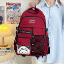 Axyaa Retro Japanese Youth Double Shoulder Backpack for Middle and High School Students