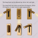 Axyaa LED Adjustable Reading Wall Lamp for Living Room Bedroom Lighting