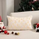 Axyaa Beige Tree Christmas Cushion Cover for Living Room Sofa Party Home Decor