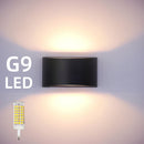 Axyaa LED Wall Sconces 7W Indoor/Outdoor Up Down Wall Mount Lights