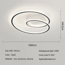 Axyaa Modern Minimalism Round LED Ceiling Light Aluminum Dimmable Fixture