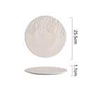 Axyaa Electroplated Ceramic Steak Plate Set