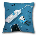 Axyaa Teal Blue Astronaut Pillowcase - Sea World Theme Sofa Cover
