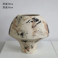 Axyaa Handcrafted Ceramic Vase: Wabi-Sabi Modern Art Sculpture for Flower Arrangement